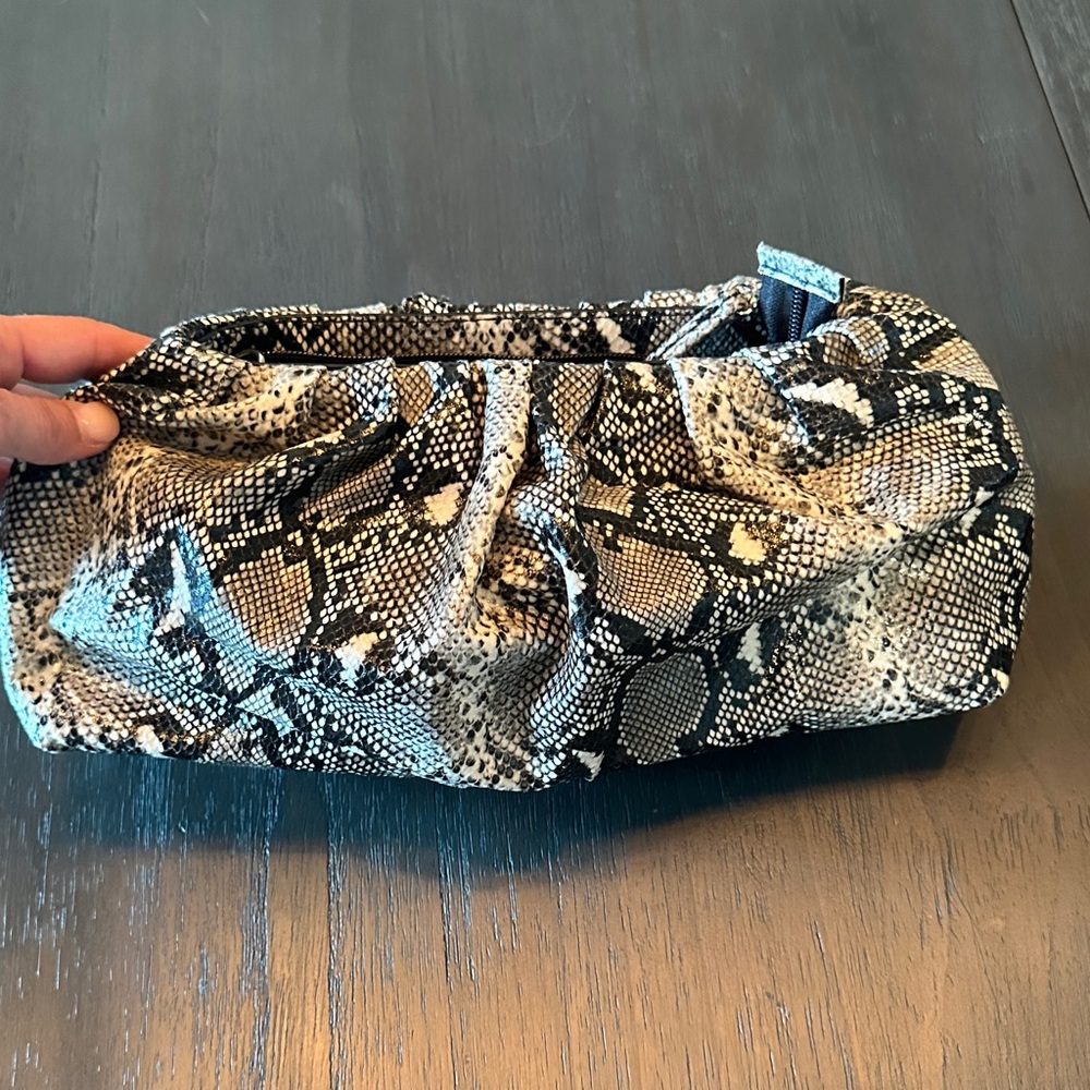 Express Black and White Snakeskin Bag